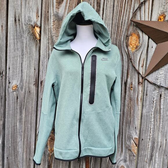 Light Green Hoodie Nike Tech Fleece Full Zip Jacket Size M Lime Ice Running EUC - Picture 1 of 9